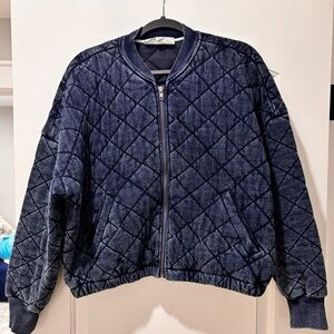 Steve Madden Quilted Knit Bomber Jacket